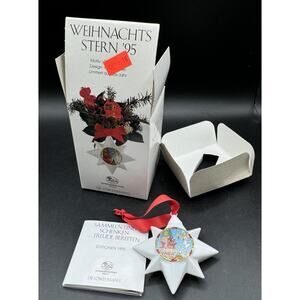 Hutschenreuther 1995 Star Christmas Ornament Porcelain Weihnachts Stern New!